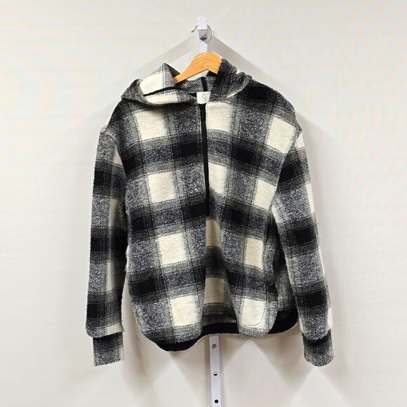 Joie Jackets & Blazers - Joie XS Plaid 1/2 Zip Hooded Top